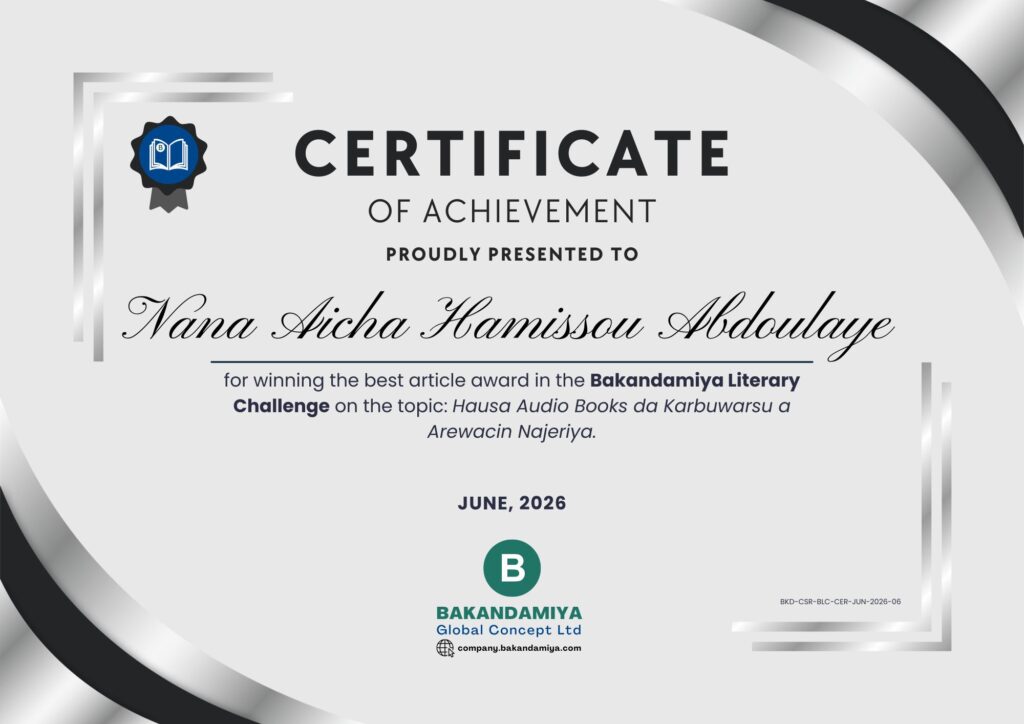 Nana Aicha Hamissou Cert - BLC June 2026